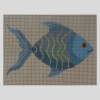 Blue Fish - Needlepoint Tapestry Canvas