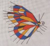 Mondrian Butterfly Resting - Needlepoint Tapestry Canvas