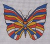 Mondrian Butterfly in Flight - Needlepoint Tapestry Canvas