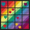 Rainbow Love Needlepoint Tapestry Digital Download Chart