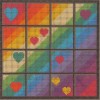 Rainbow Love - Needlepoint Tapestry Design