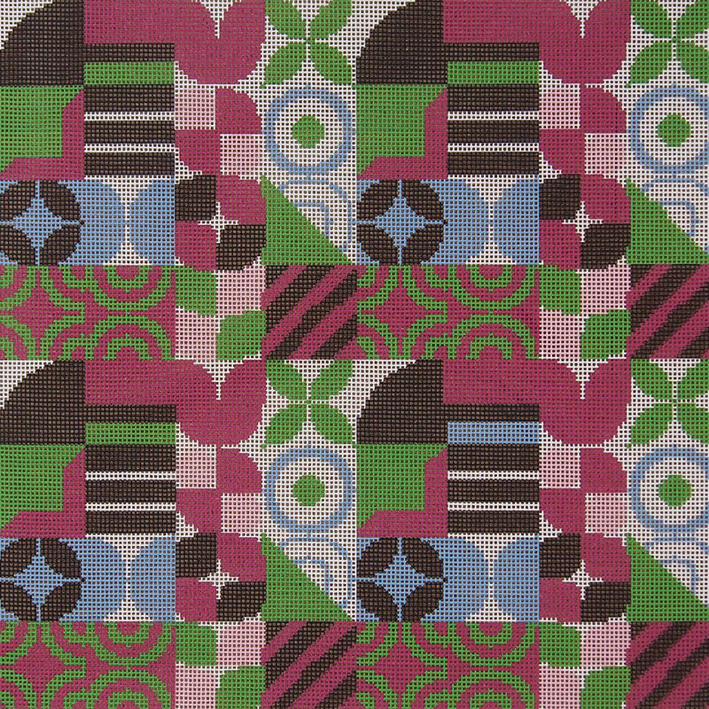 Bauhaus Magenta - Needlepoint Tapestry Canvas