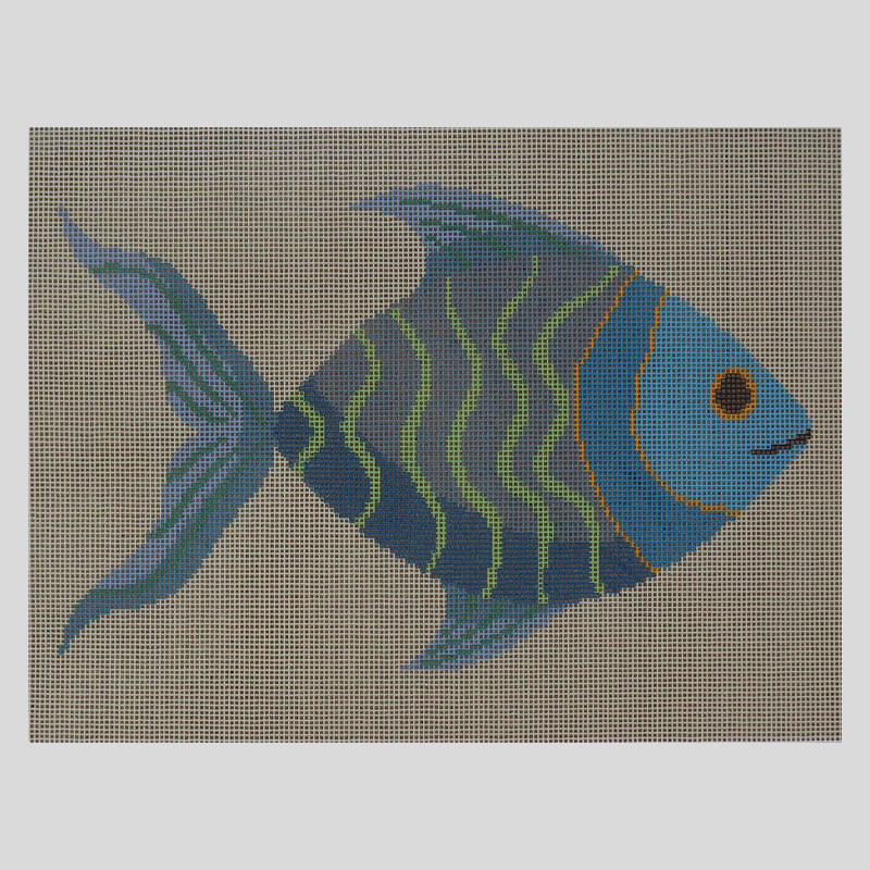 Blue Fish - Needlepoint Tapestry Canvas