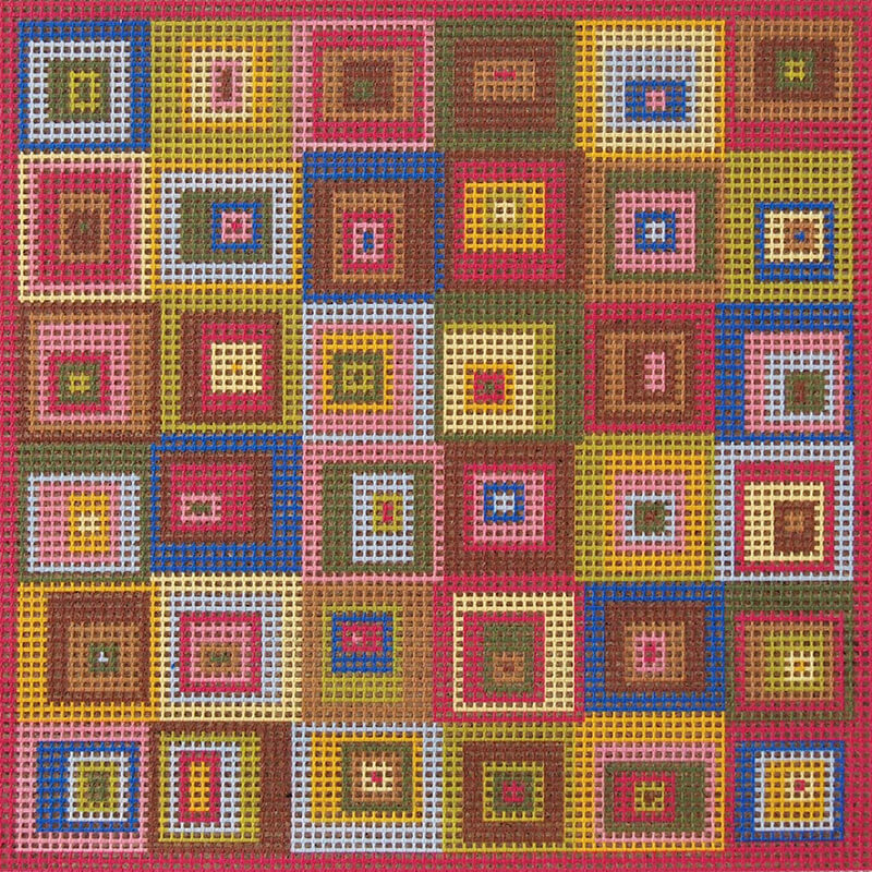 ES Wobbling Squares - Needlepoint Tapestry Canvas