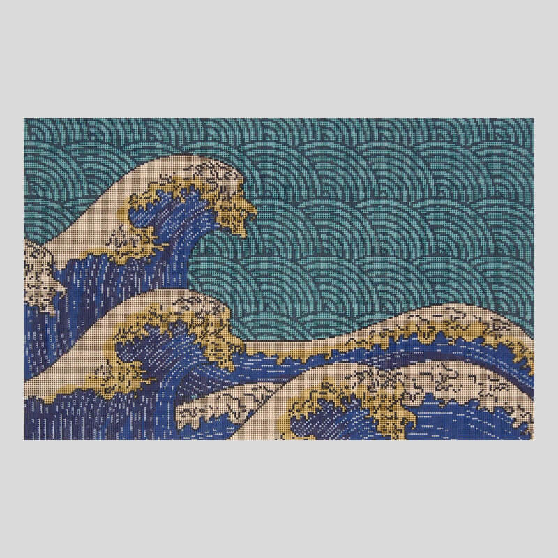 Japanese Wave - Needlepoint Tapestry Canvas