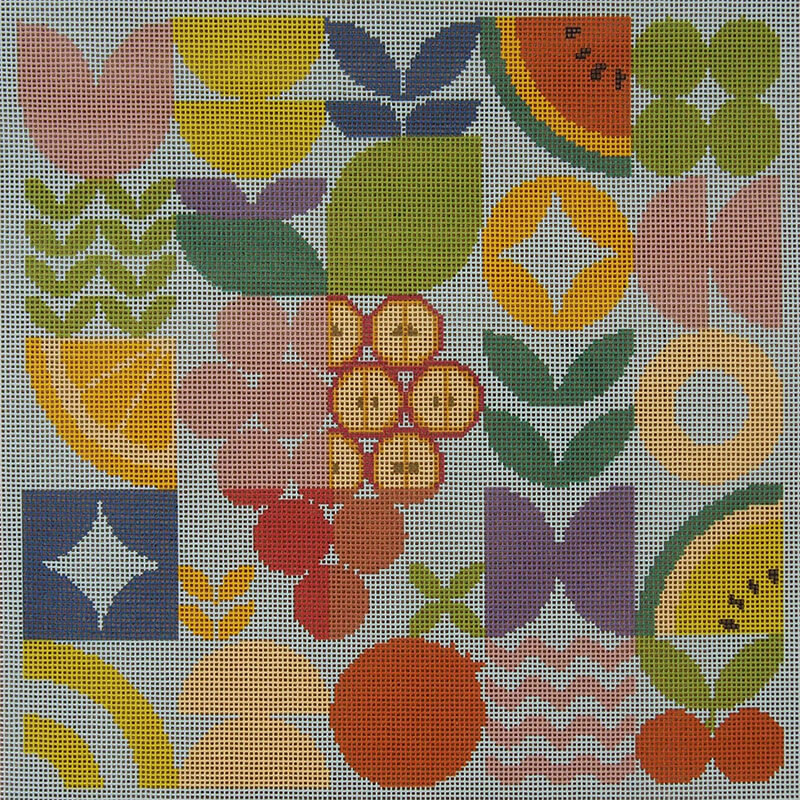 Summer Fruits Pale - Needlepoint Tapestry Canvas