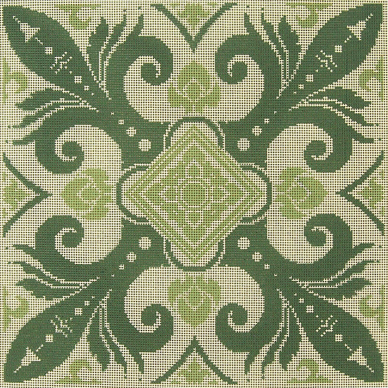 Persian Tile: Ivory - Needlepoint Tapestry Canvas