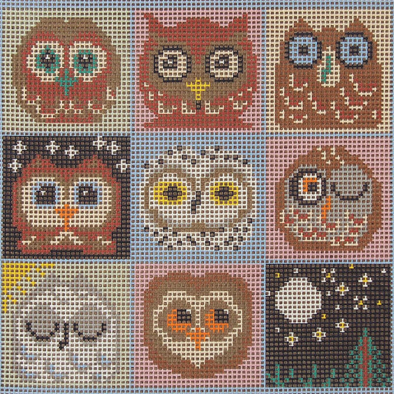 ES Owls - Needlepoint Tapestry Canvas