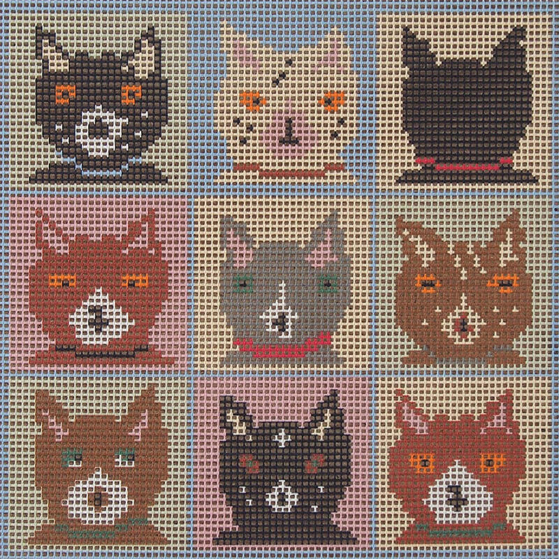 ES Cats - Needlepoint Tapestry Canvas