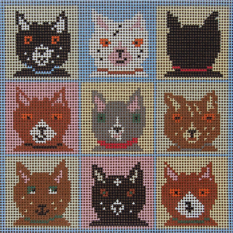 Kitty Cats - Needlepoint Tapestry Design