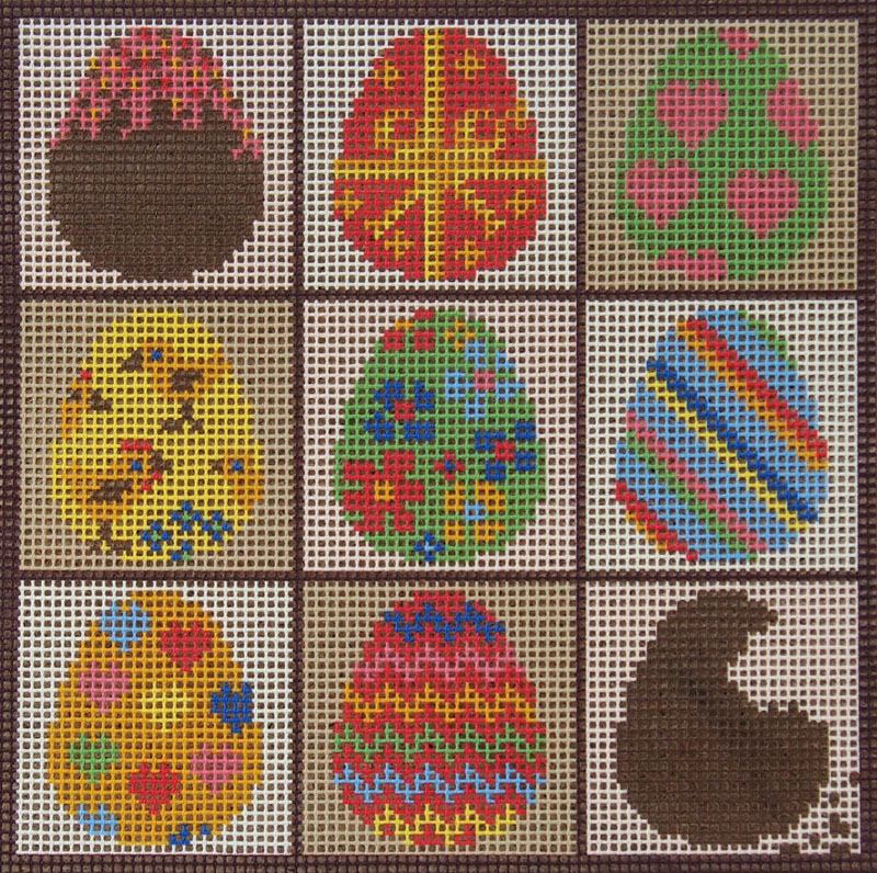 Easter Eggs - Needlepoint Tapestry Design