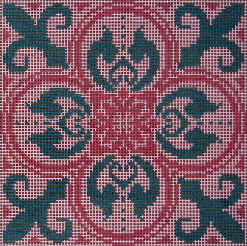 Small Persian Tile Dawn - Needlepoint Tapestry Canvas