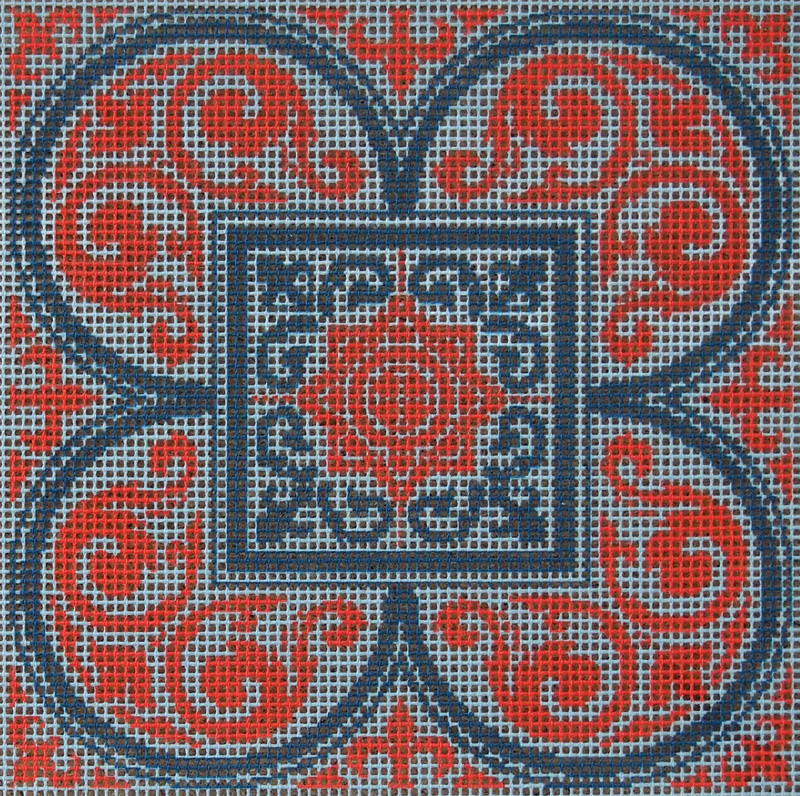 Small Persian Tile Dusk - Needlepoint Tapestry Canvas