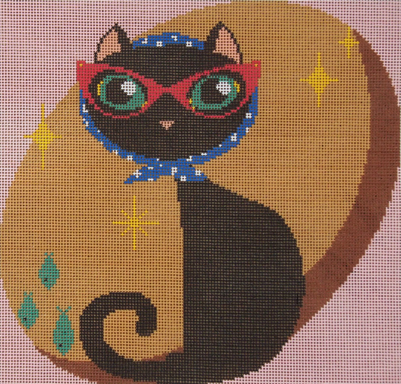 Parisian Cat - Needlepoint Tapestry Canvas